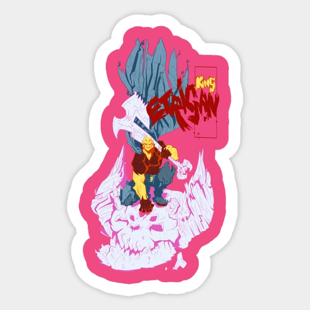 DEMON KING ETRIGAN Sticker by tinbott